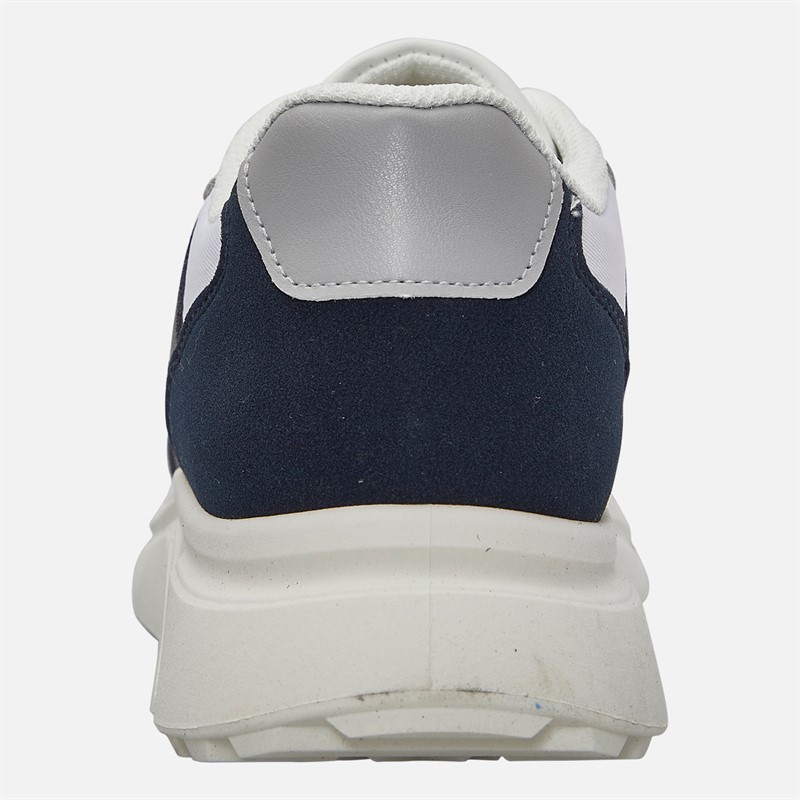 JACK & JONES Mens Aspire PU Runner Trainers White/Grey