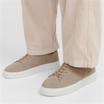 JACK & JONES Mens Stockholm Leather Trainers Plaza Taupe
