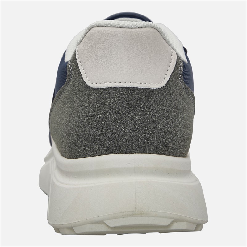 JACK & JONES Mens Aspire PU Runner Trainers Navy/Grey