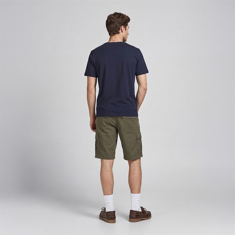 JACK & JONES Mens Carlos Rebel Cargo Shorts Olive Night