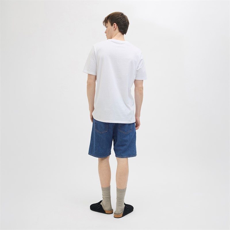 JACK & JONES Mens Taylor Jjcraft AKM 635 Shorts Blue Denim