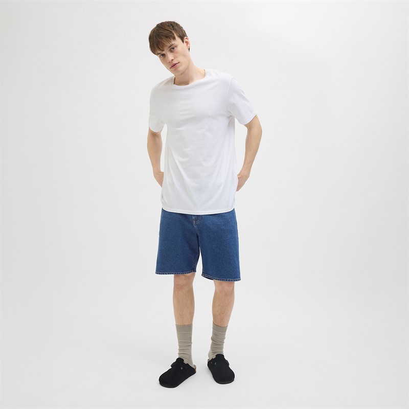 JACK & JONES Mens Taylor Jjcraft AKM 635 Shorts Blue Denim