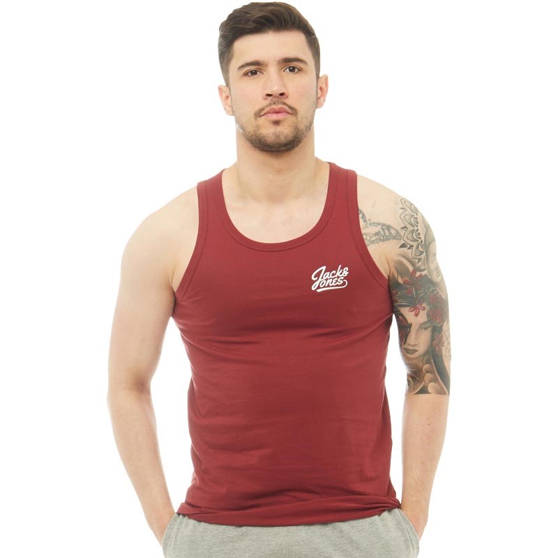 Buy JACK AND JONES Mens Anything Chest Tank Top Cordovan