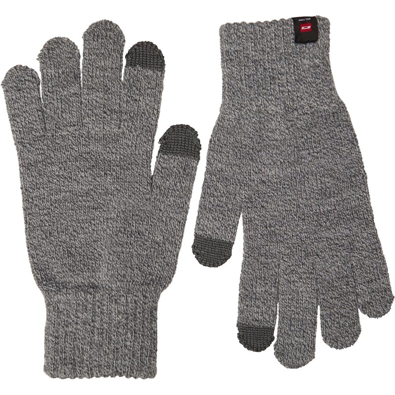 Buy JACK AND JONES Mens DNA Gloves Grey Melange