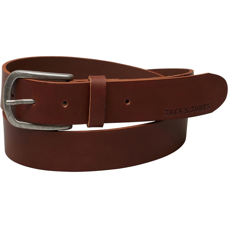 Buy JACK AND JONES Mens Ace Leather Belt Brown