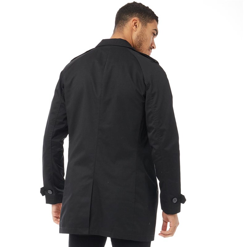 Buy JACK AND JONES Mens Premium David Trenchcoat Black