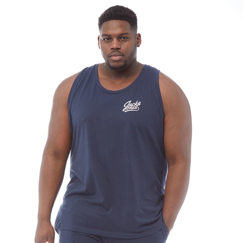 Buy JACK AND JONES Mens Plus Size Anything Chest Tank Top Total Eclipse