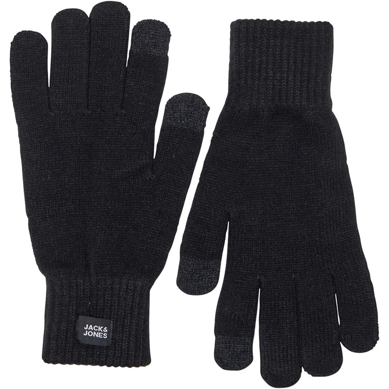 Buy JACK AND JONES Mens Knitted Gloves Black