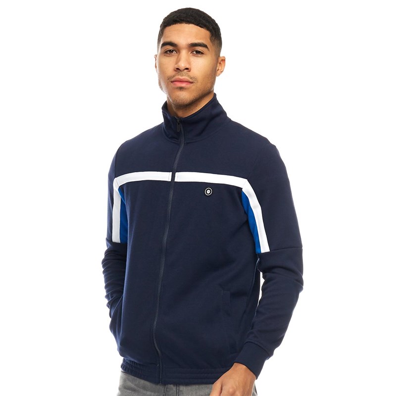 Elasticated Cuffs Zip Fastening Mens Jack /& Jones Jans Zip Sweat Hoody In Navy