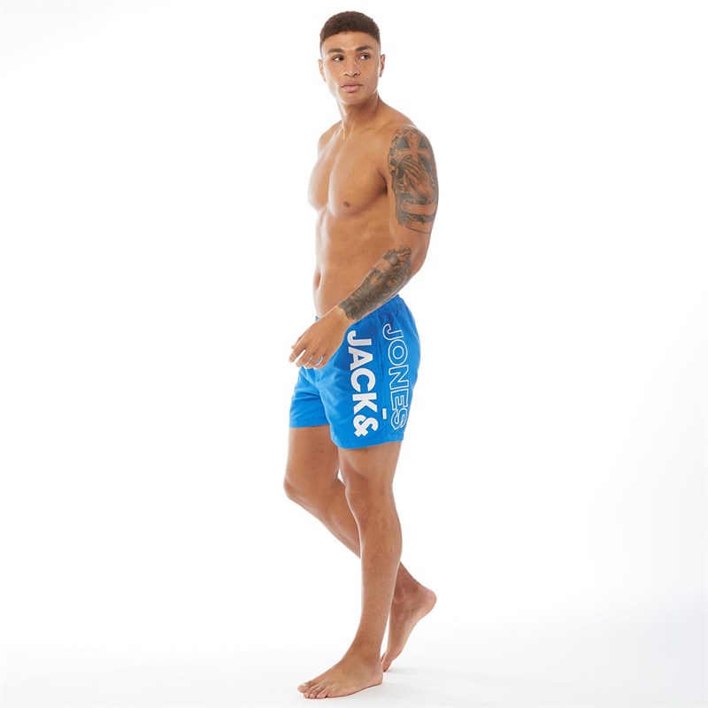 Buy JACK AND JONES Mens Malibu Jones Swim Shorts French Blue