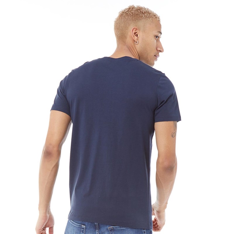t shirt homme bleu marine