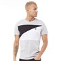 JACK AND JONES Mens Penn T-Shirt Light Grey Marl/Black/White
