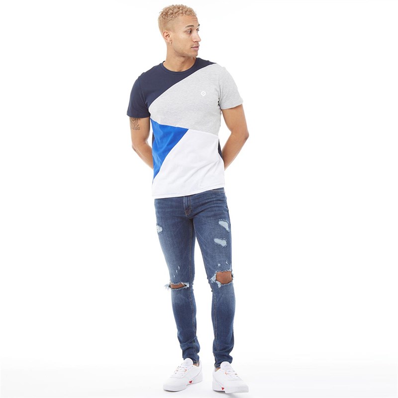 JACK AND JONES Męskie Penn T-Shirt Granatowy
