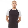JACK AND JONES Herren Retro Raglan T-Shirt Schwarz