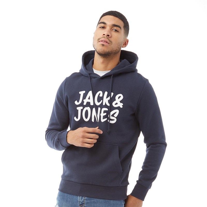 Hoodie I Stora Storlekar Jack & Jones CORP LOGO PLAY 4 Print Hoodie