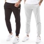 JACK AND JONES Mens Simon Two Pack Joggers Black/Grey