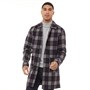JACK AND JONES Mens Driver Coat Navy Blazer/Check