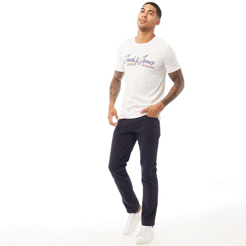 JACK AND JONES Mens Franco T-Shirt White