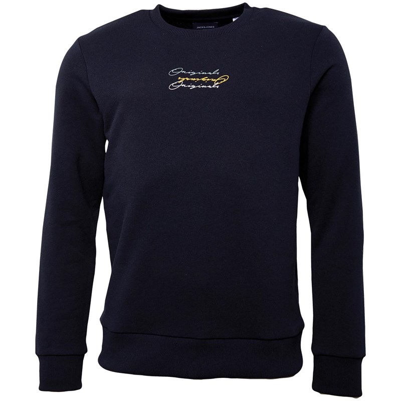 Download Buy JACK AND JONES Mens West Crew Neck Sweatshirt Navy Blazer