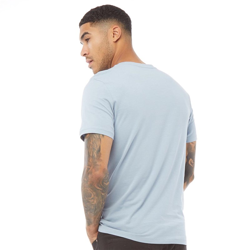 JACK AND JONES Mens Barney Crew Neck T-Shirt Ashley Blue