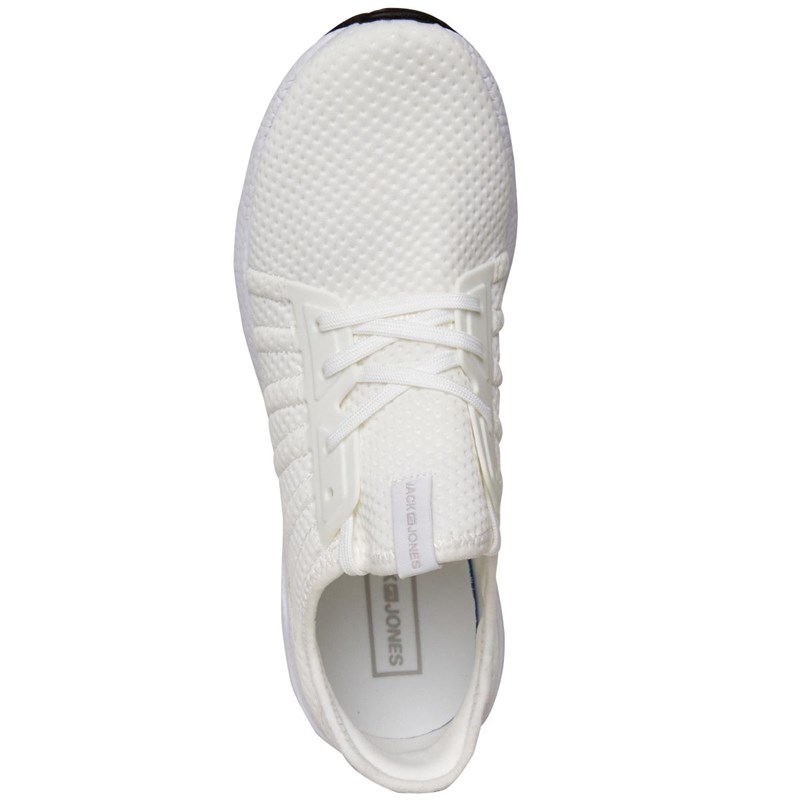 jack & jones micromesh trainers in white