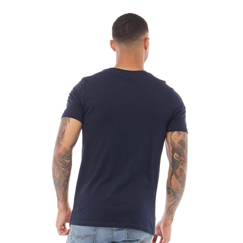 JACK AND JONES Mens Shaun Crew Neck T-Shirt Sky Captain