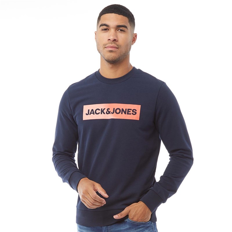 men's navy crew neck sweatshirt