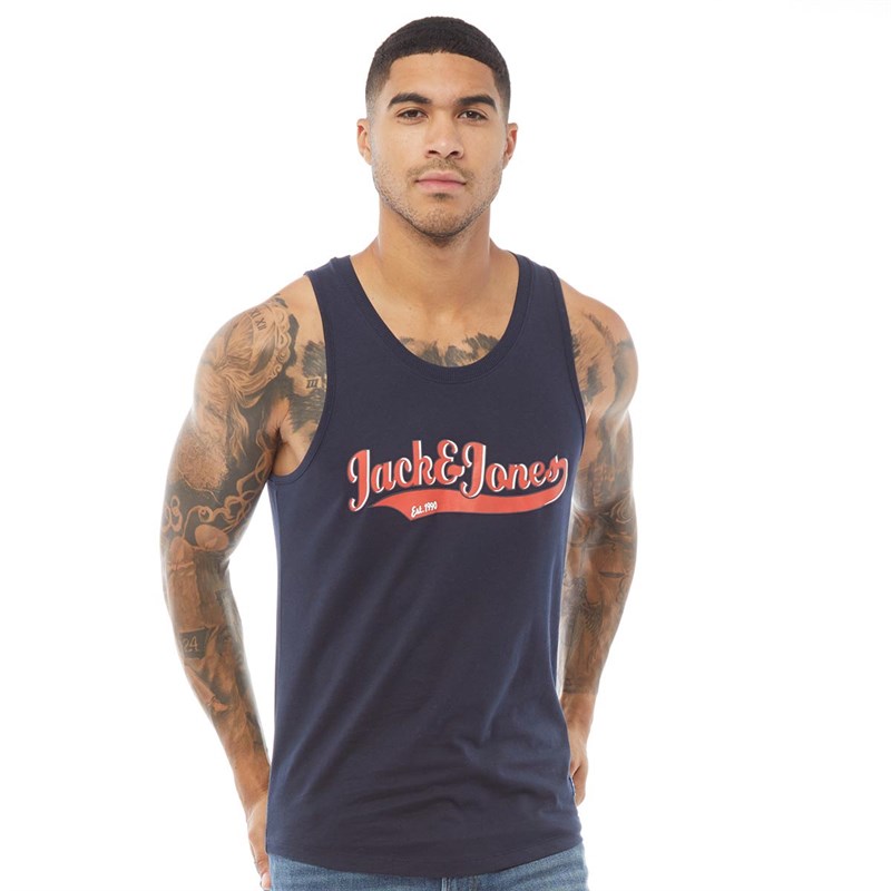 Buy JACK AND JONES Mens Aydon Tank Top Navy Blazer