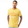 JACK AND JONES Mens Denven Crew Neck T-Shirt Spicy Mustard