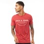 JACK AND JONES Mens Jeans Crew Neck T-Shirt Rio Red