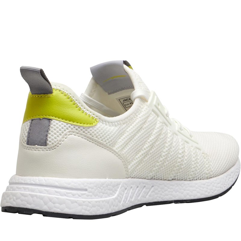 jack & jones micromesh trainers in white