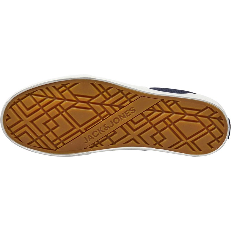 JACK AND JONES Mens Mork Canvas Trainers Navy Blazer