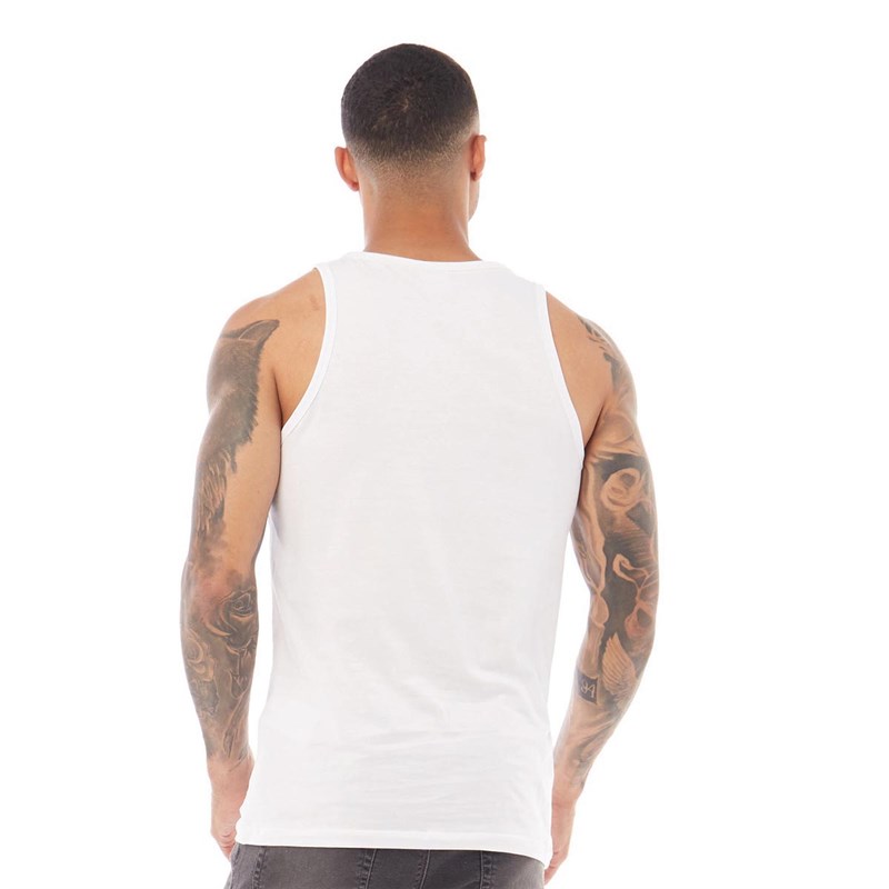 JACK AND JONES Mens Gunner Tank Top White