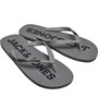 JACK AND JONES Heren Logo Teenslippers Grijs