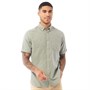 JACK AND JONES Mens Abel Organic Short Sleeve Shirt Green Milieu