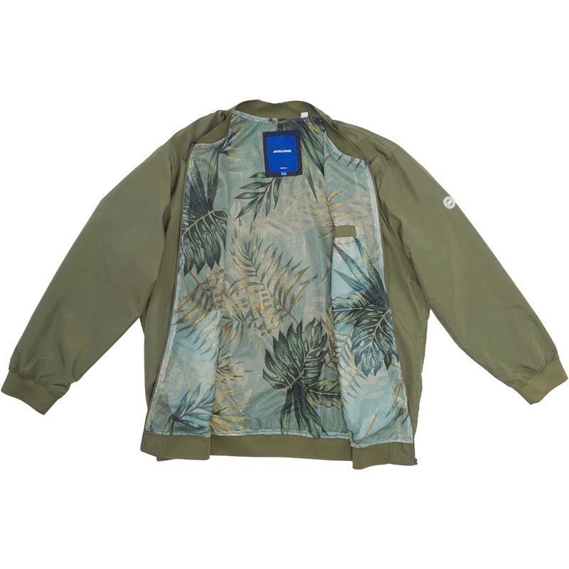 JACK AND JONES Mens Vegas Bomber Jacket Plus Size Dusty Olive