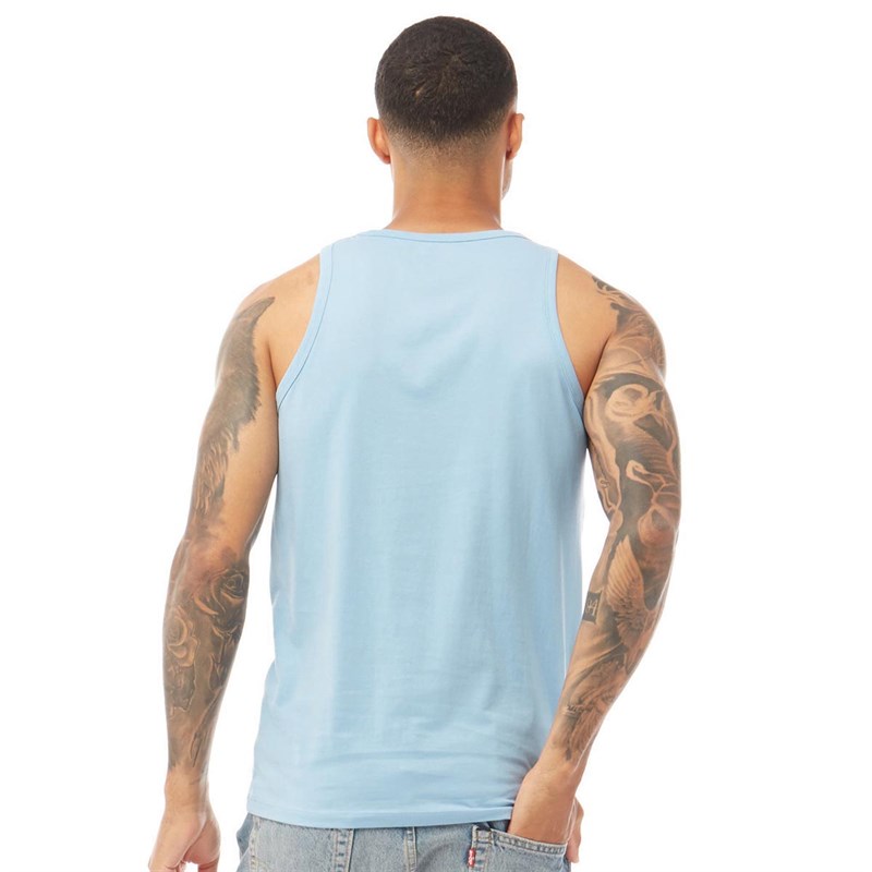 JACK AND JONES Mens Splatter Tank Top Dusk Blue