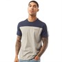 JACK AND JONES Mens Wisey Crew Neck T-Shirt Light Grey Melange