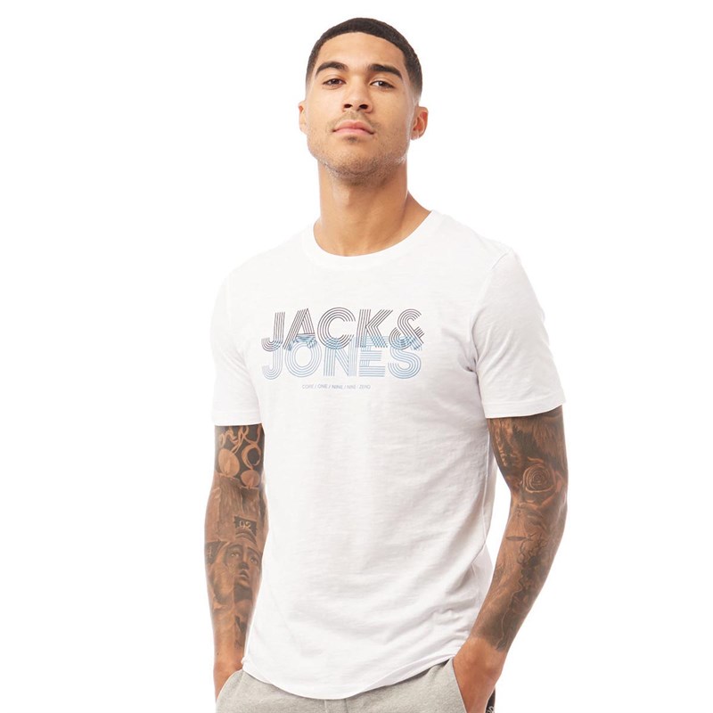 JACK AND JONES Męskie Lex T-Shirt Biały