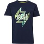 JACK AND JONES Boys Jjspring Feeling Crew Neck Short Sleeve T-Shirt Navy Blazer