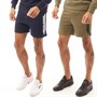 JACK AND JONES Mens Harry Two Pack Shorts Navy/Khaki