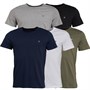 JACK AND JONES Mens Jj Five Pack T-Shirt Black/White/Grey/Khaki/Navy