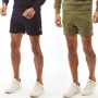 JACK AND JONES Mens Simone Two Pack Shorts Navy/Khaki