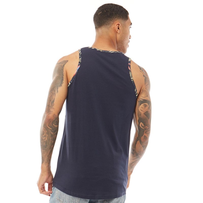 Buy JACK AND JONES Mens Eli Organic Tank Top Navy Blazer