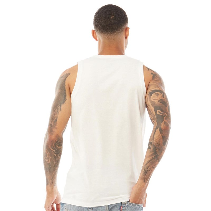 JACK AND JONES Męskie Human Koszulka bez Rękawów Kremowy