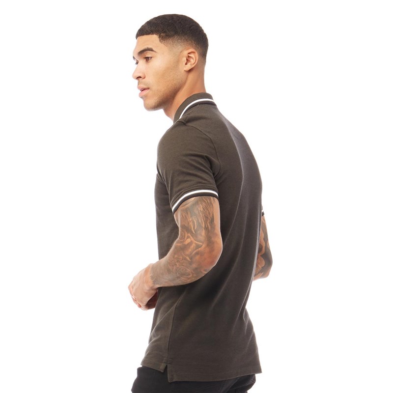 JACK AND JONES Mens Paulos Short Sleeve Polo Forest Night