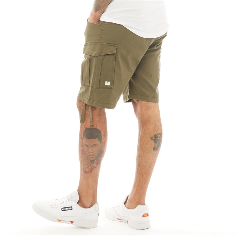 JACK AND JONES Mens Basic Cargo Shorts Olive Night