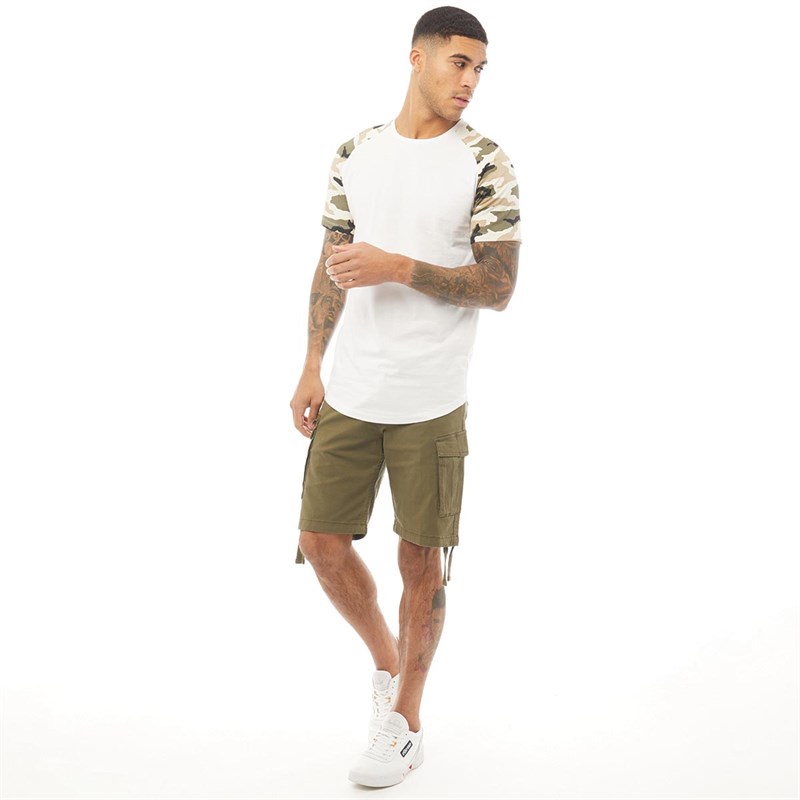 JACK AND JONES Mens Basic Cargo Shorts Olive Night