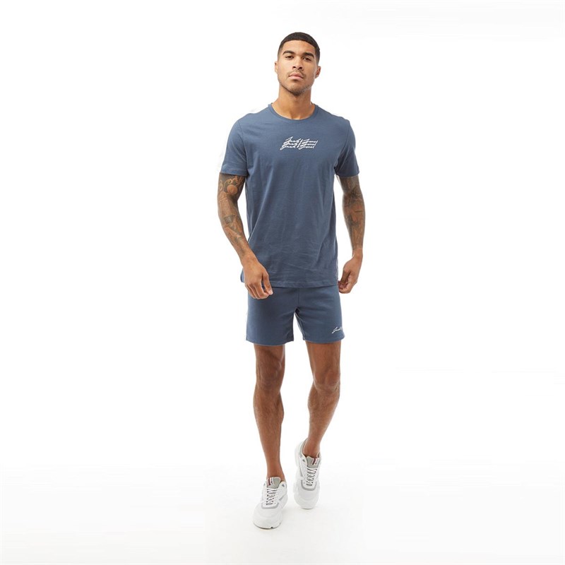 JACK AND JONES Ensemble Short et Tee-Shirt Ombre Homme Bleu