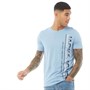 JACK AND JONES Herrer Structure T-Shirt Lys Blå